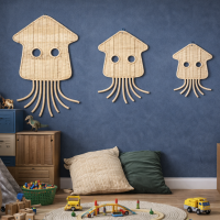 Rotan wanddecoratie Squidy